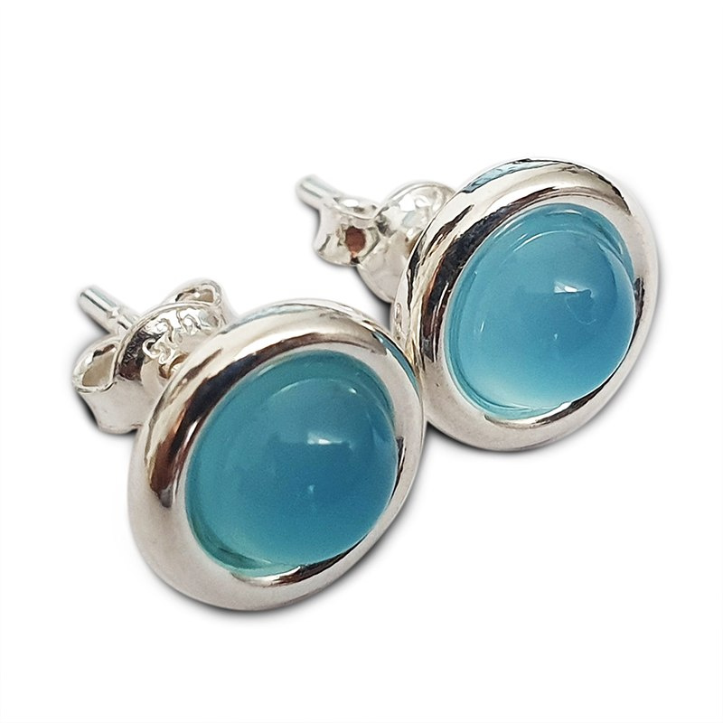 Oponki Kolczyki Z Agat Blue 2679 1200